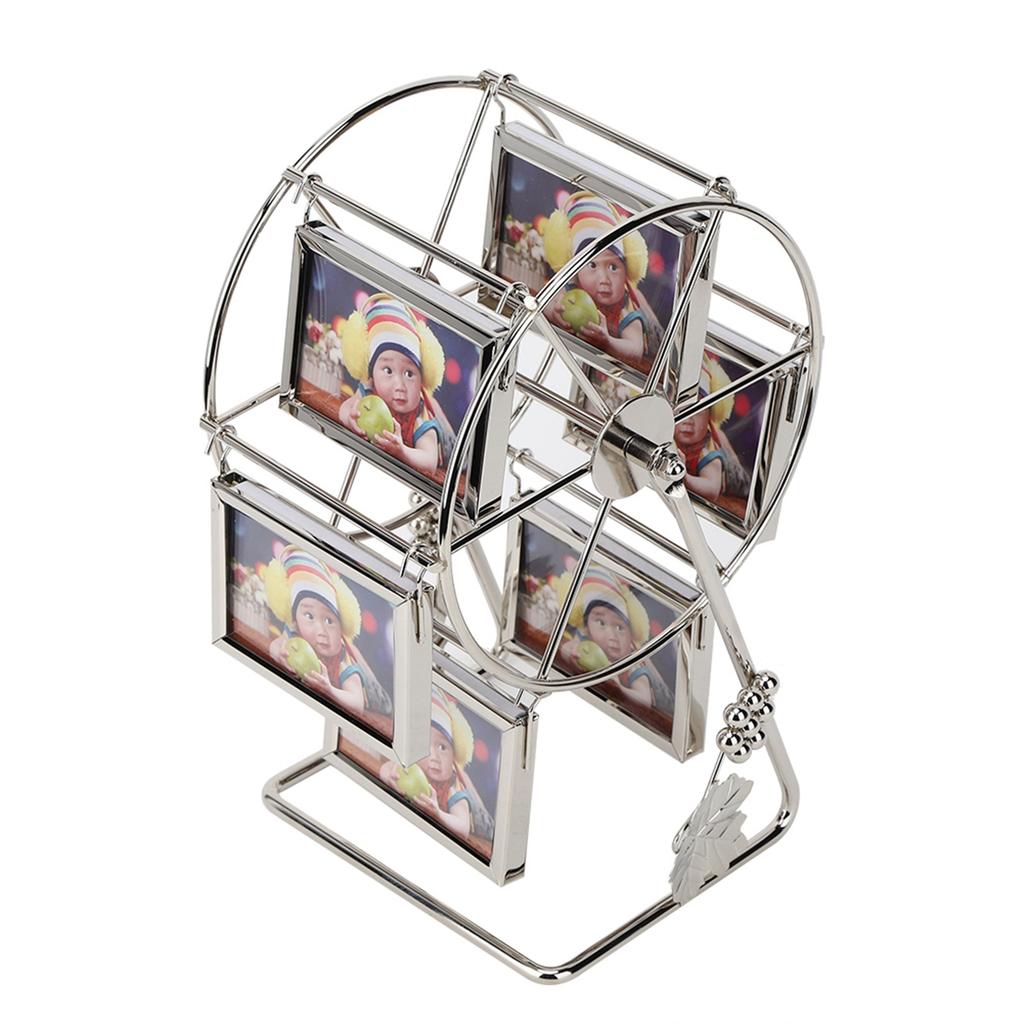 Unique Rotating Wheel Rack Photo Picture Frame Wedding Photography Studio Home Decoration