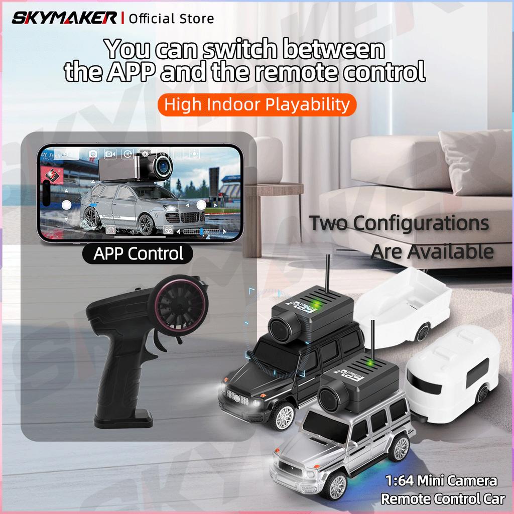 Wltoys Mini Fpv App Control Car 1:64 Mini Remote Control Camera Car 2.4Ghz Led Ambient Lights Mini Rc Car Toys For Boys Gift