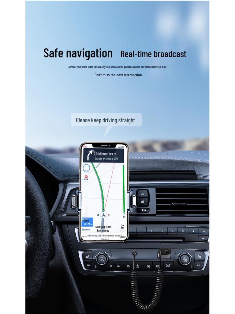 Bluetooth 5.2 Auto-Audio-Empfänger & Lautsprecher-Adapter für HD-Musik und Anrufe.