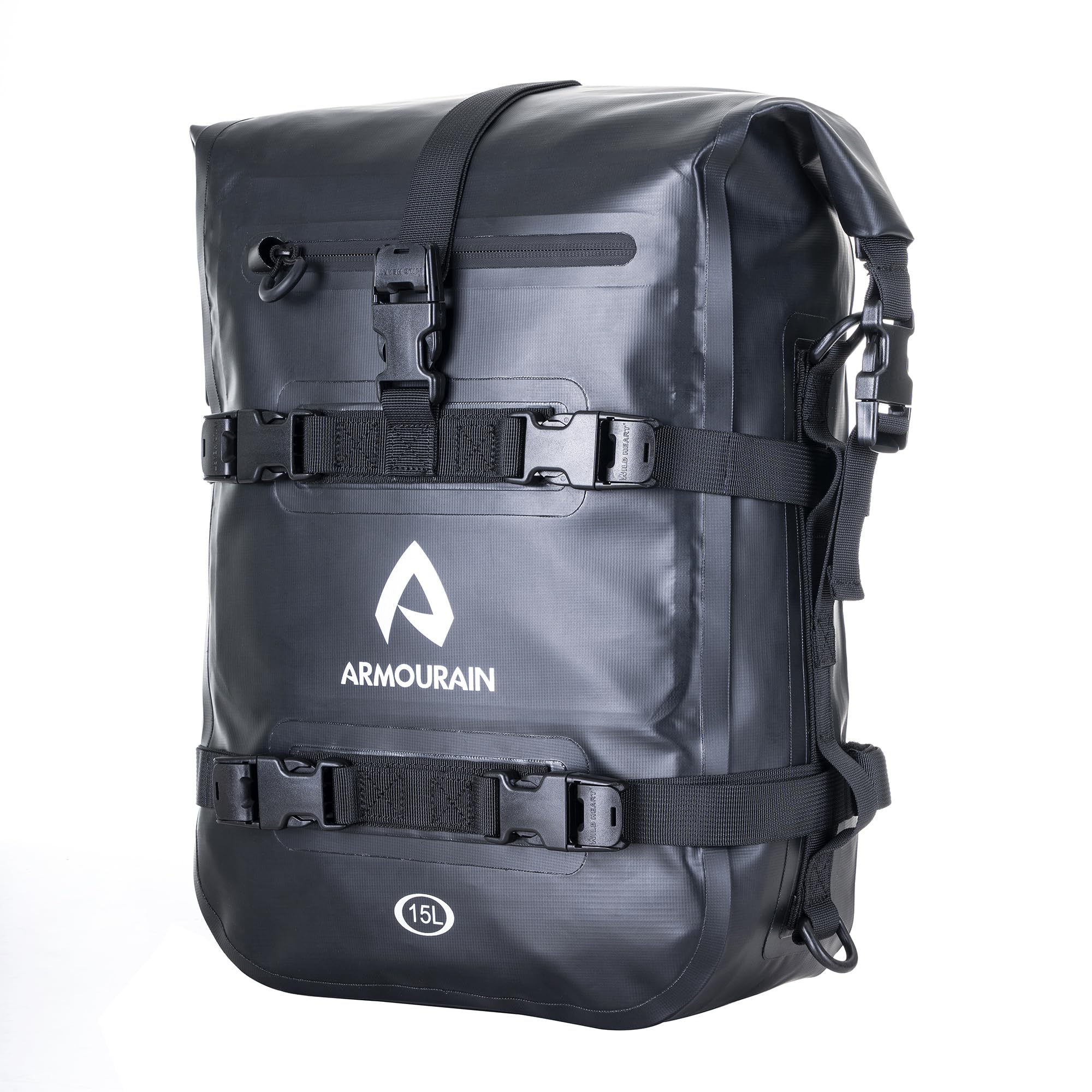 

ARMOURAIN Waterproof Motorcycle Seat Side Caban Dry Tool Guard Bar Bag Bag, 15L, Bag, Bag, Bag, (PVC Black, 15L)
