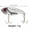 4 Pcs 11g VIB Fishing Lures 55mm Topwater Baits Durable Crank Baits  Bass Fishing