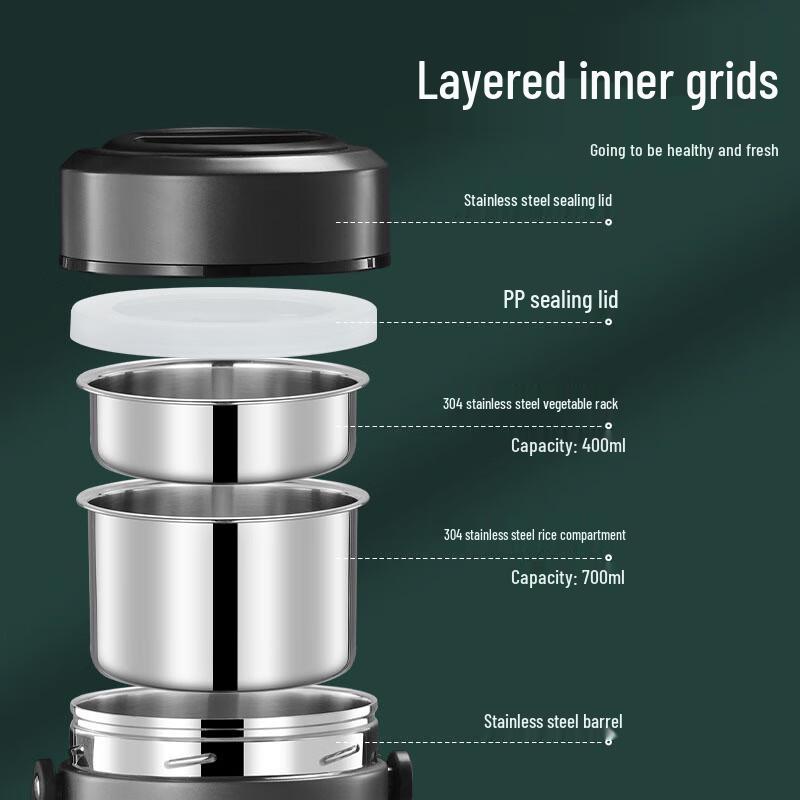 Portable 304 Stainless Steel Insulated Food Jar