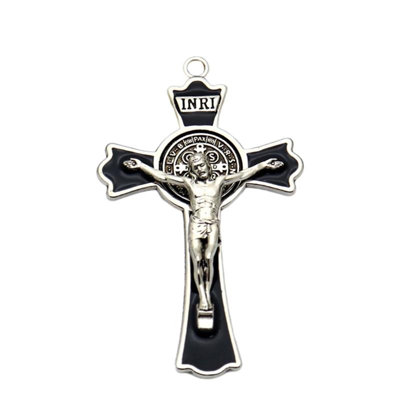 Vintage Holy Jesus for Cross Pendant Christian Holy Jesus Hanging Ornament Decor for Home Tote Bag Luggage Suitcase Deco