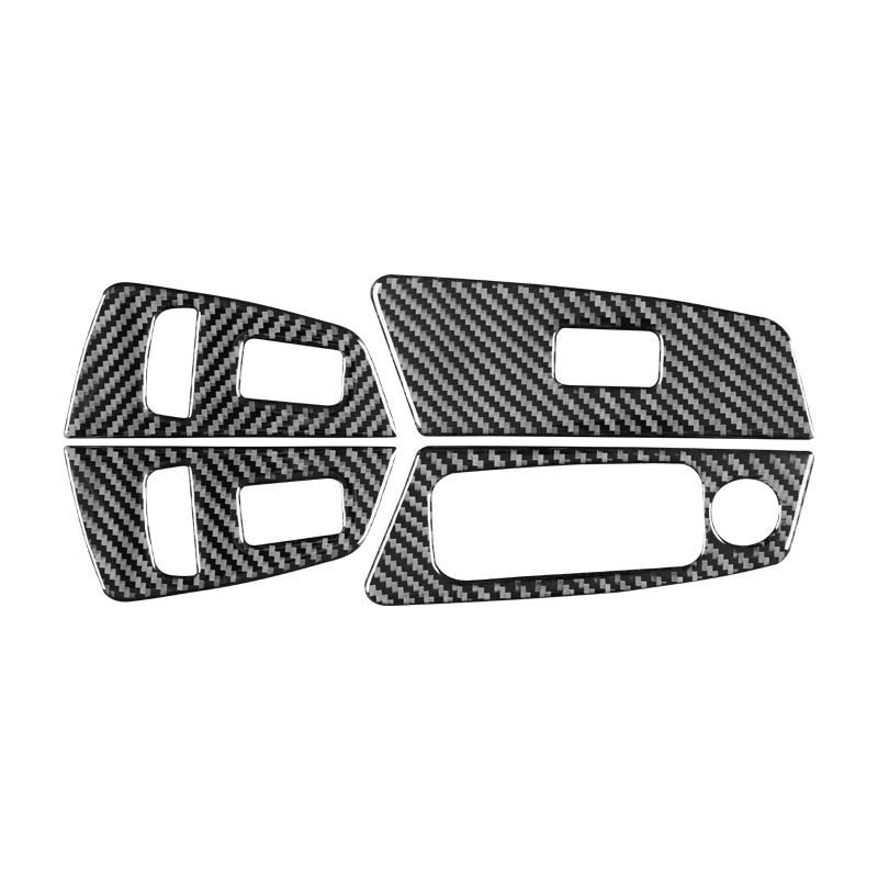 For BMW 5 Series G30 2018-2022 Accessories Carbon Fiber Interior Car Windows Lifting Button Control Panel Trim Cover Stickers