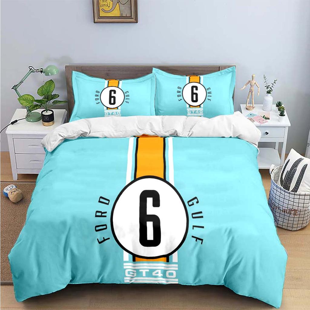 Fashion G-Gulf Racing Pattern Bedding Sets Bed Supplies Set Duvet Cover Comforter Set Bedding Set Luxury Gift