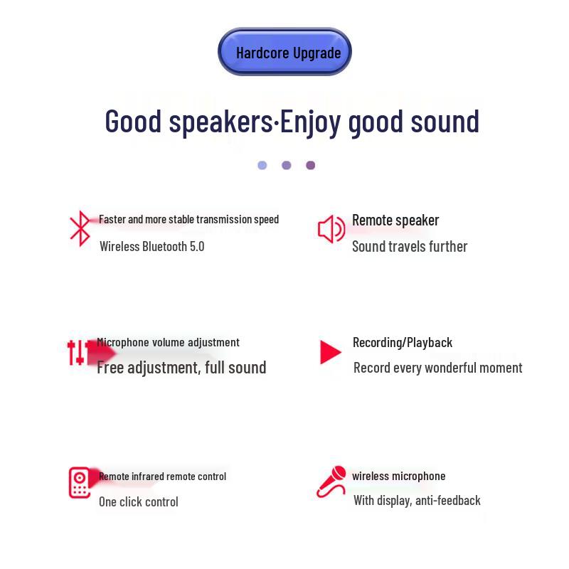 8-inch Portable Outdoor Bluetooth Karaoke Speaker
