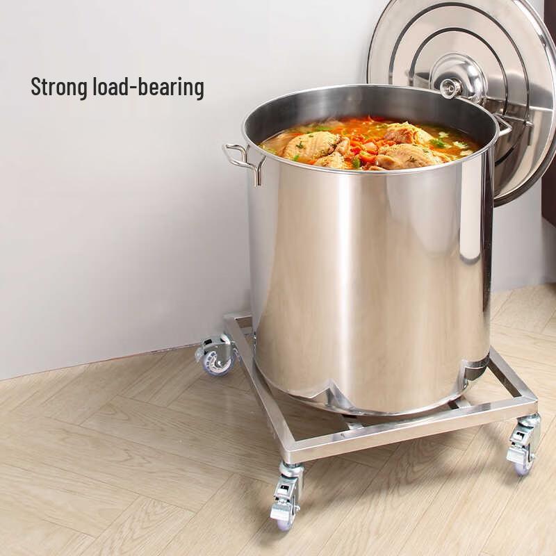 Stainless Steel Rolling Utility Storage Shelf (60x60cm)