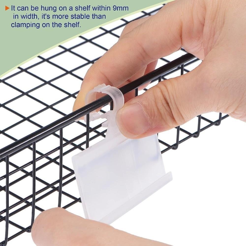 10Pcs Translucent Label Holder Plastic Plastic Hang Tag Price Tag Holder  Retail Store Display