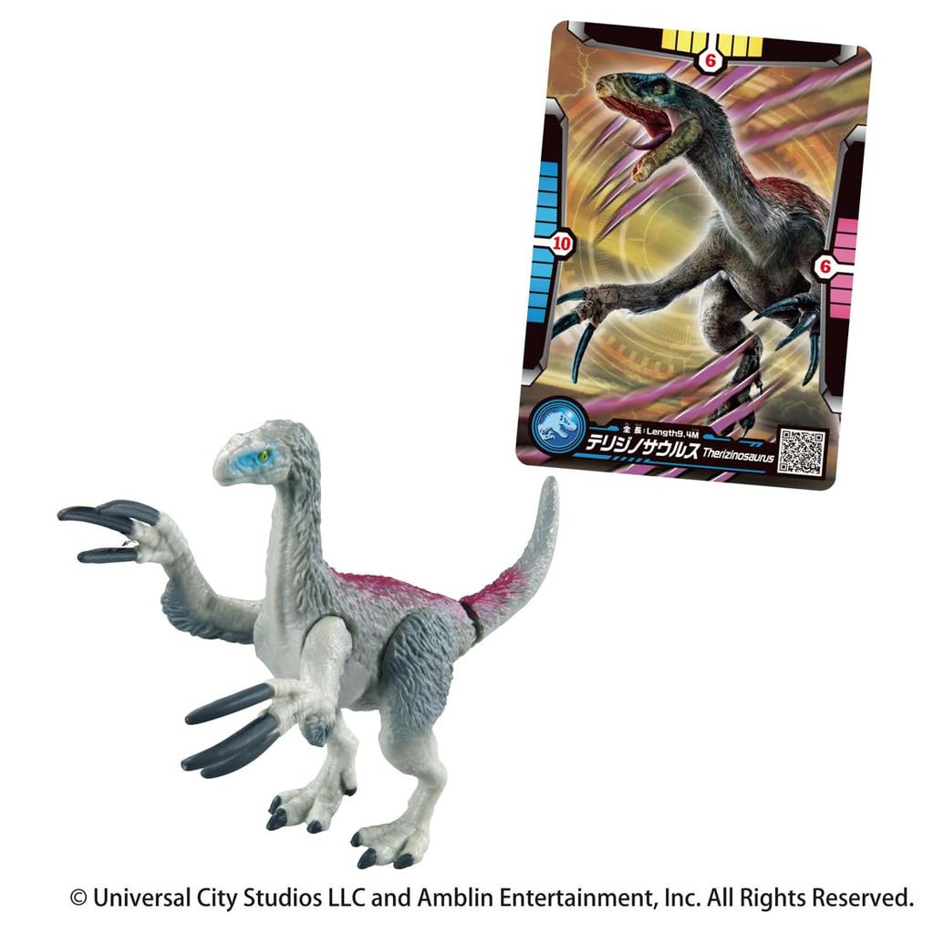 TAKARA TOMY Ania Jurassic World Therizinosaurus Ania Battle Animal Dinosaur Toy for Ages 3 and Up (with Card)