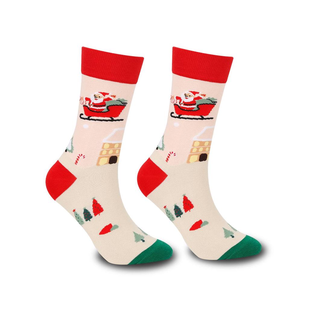 New Autumn/Winter Trendy Mid-Calf Cotton Socks for Men & Women – Personality Long Socks, Ideal for Christmas