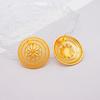 Ethiopia Dubai Gold Color Jewelry Set For Women Flower Pendant Ring Earrings 3 Piece Wedding Jewelry Accessories Jewelry