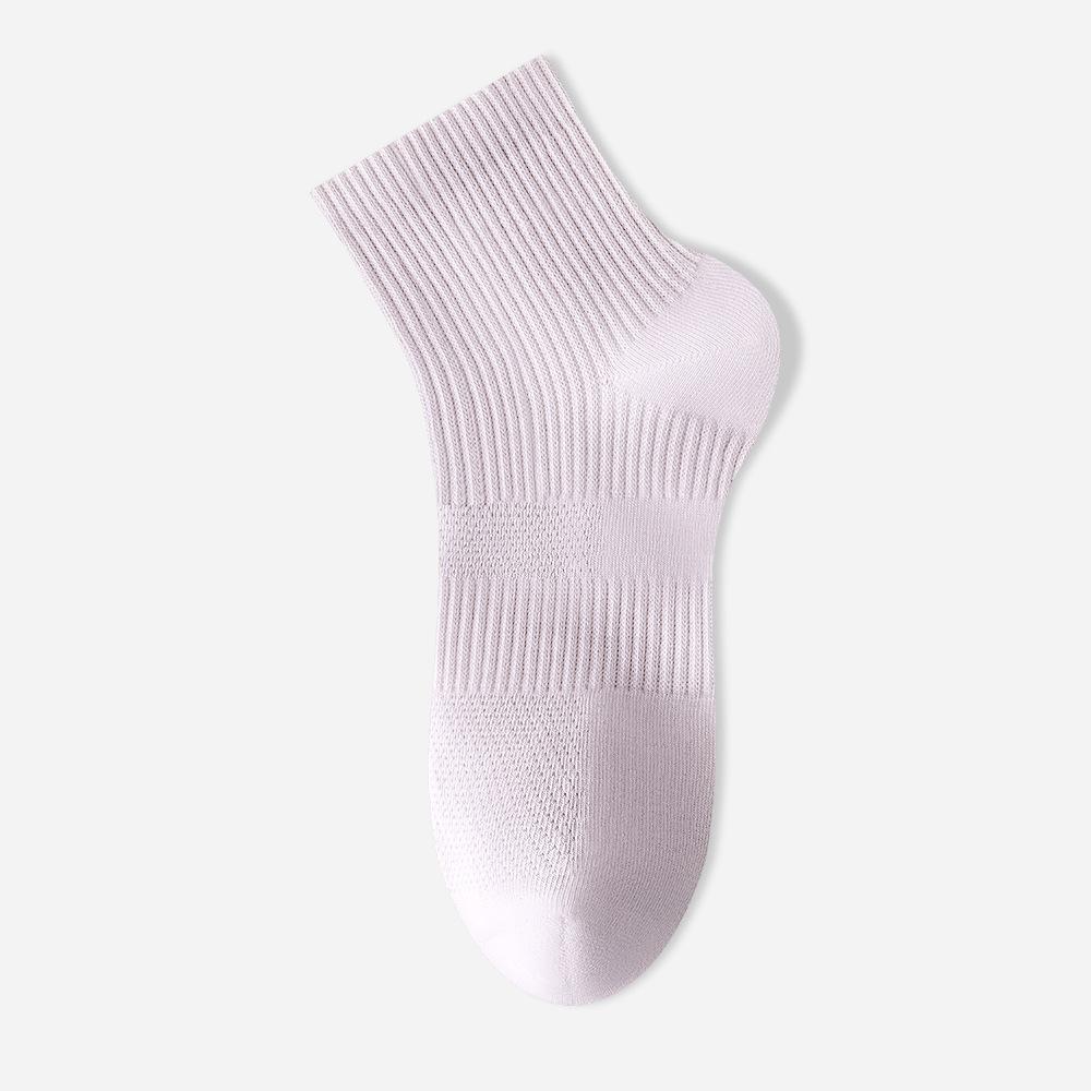 Women's Spring and Summer Thin Sports Pure Cotton Mesh Breathable 7A Antibacterial Deodorant Wicking Socks