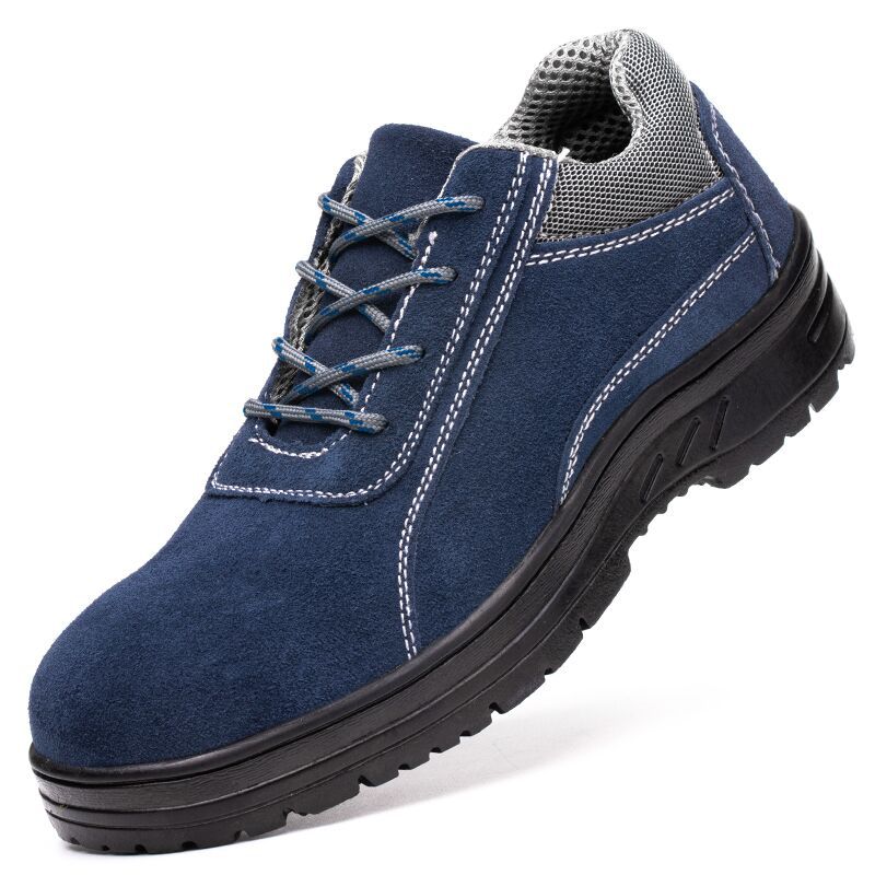 

Oulylan Male Breathable Cowhide Safety Shoes Welder Anti-Smash Work Footwear Men Wear Resistant Shoe Steel Toe Security Sneakers 46