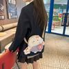 Cute Cat Canvas Bag Girl Versatile Messenger Bag Cartoon Shoulder Bag Student Leisure Travel Backpack