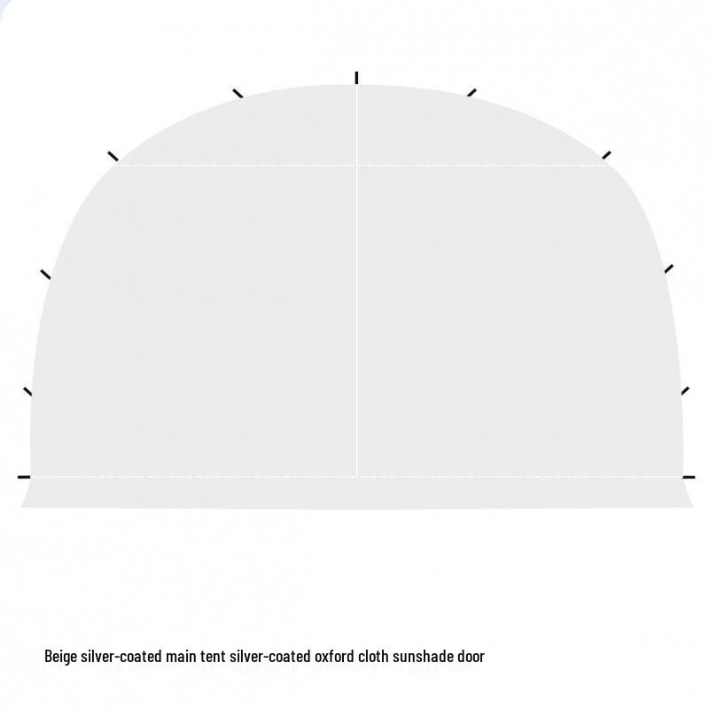 Extra Thick Windproof Camping Tent: Rainproof, Blackout Sunshade with Dome Canopy for Outdoor Sun Protection