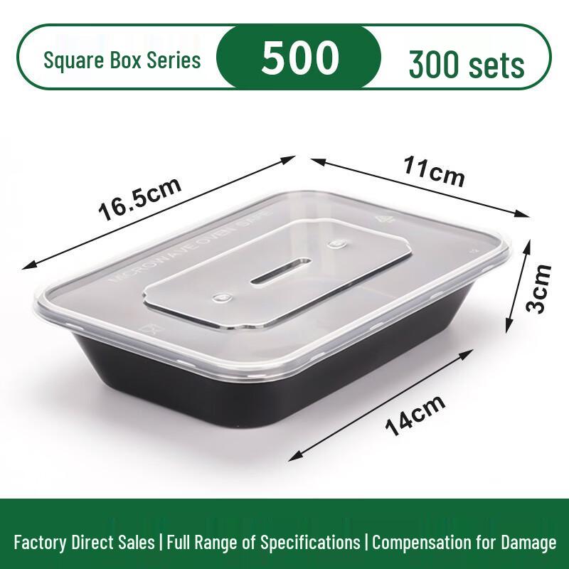 Yumikuai Disposable Thickened PP Plastic Rectangular Bowls