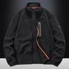 Men's Outdoor Stand Collar Fleece Jacket – Warm, Multi-Pocket, Autumn/Winter Casual Style