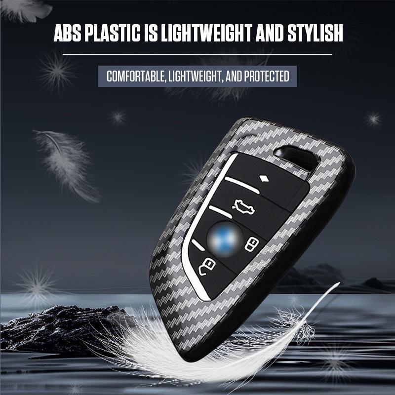 BMW Universelle Carbonfaser-Schlüsselabdeckung mit Schlüsselring