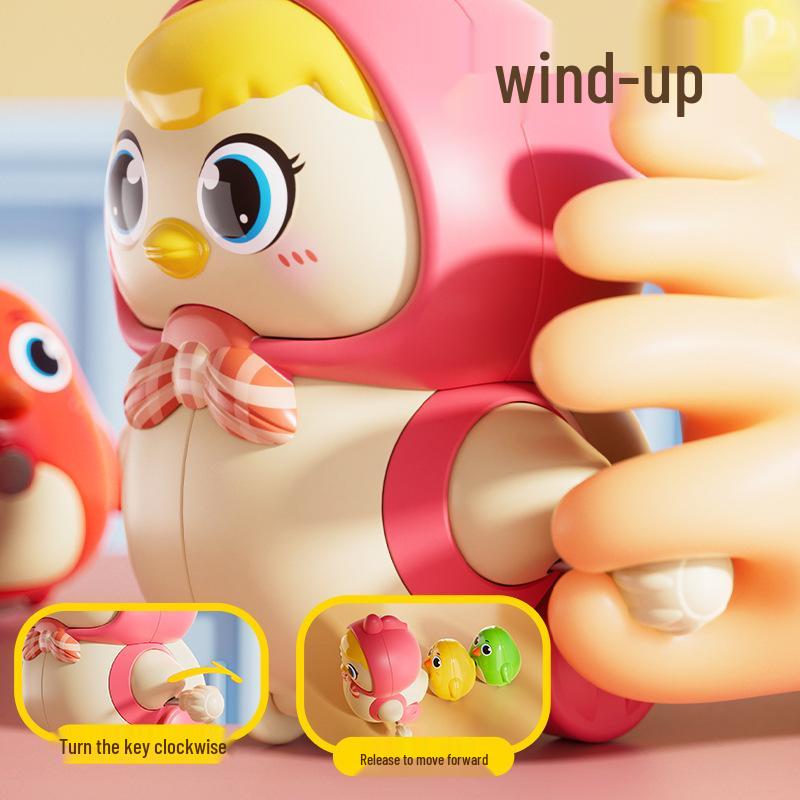 Douyin Trending Wind-up Wiggling Magnetic Chick Toy - Early Education Crawling Companion