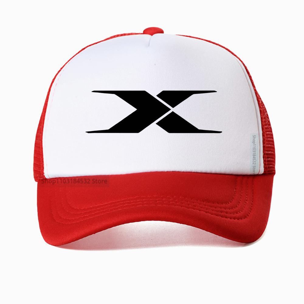 Unisex sommar X-bokstavstryckt basebollkeps trendig avslappnad sportnät truckerhattar Andningsbar justerbar snapback-kepsar