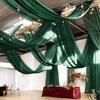 Weiße Deckenvorhänge Hochzeitsbogen Drapierstoff Dekoration Transparente Tüllvorhänge für Hochzeiten Zeremonie Geburtstagsparty