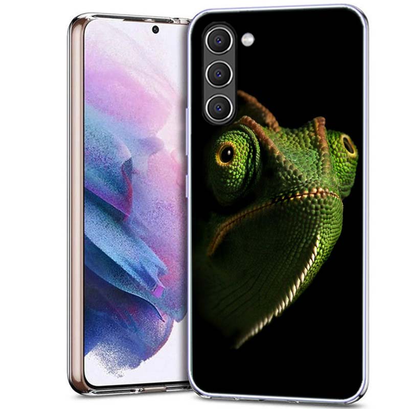 Chameleon Funny Wildlife Phone Case for Samsung A54 A14 A24 A34 A17 A37 A57 A55 A35 A25 A15 A13 A23 A33 A53 A07 A05S A04S A03 A7
