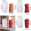 Cylinder Silicone Candle Molds for Candle Soap Gypsum Decoration Embossed Rose Silicone Candle Molds for Epoxy Resin