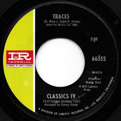 7inch Record CLASSICS IV - Traces / Mary, Mary Row Your Boat 66352 Imperial 1969 US Rock Used