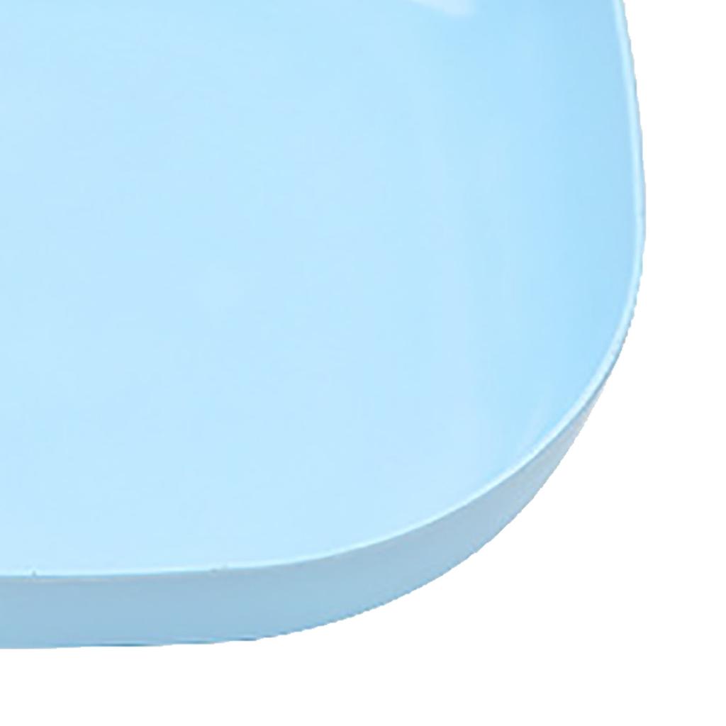 Bone Spitting Dish Square Blue PP Multi Purpose Snack Dessert Fruit Salad Plate for Home