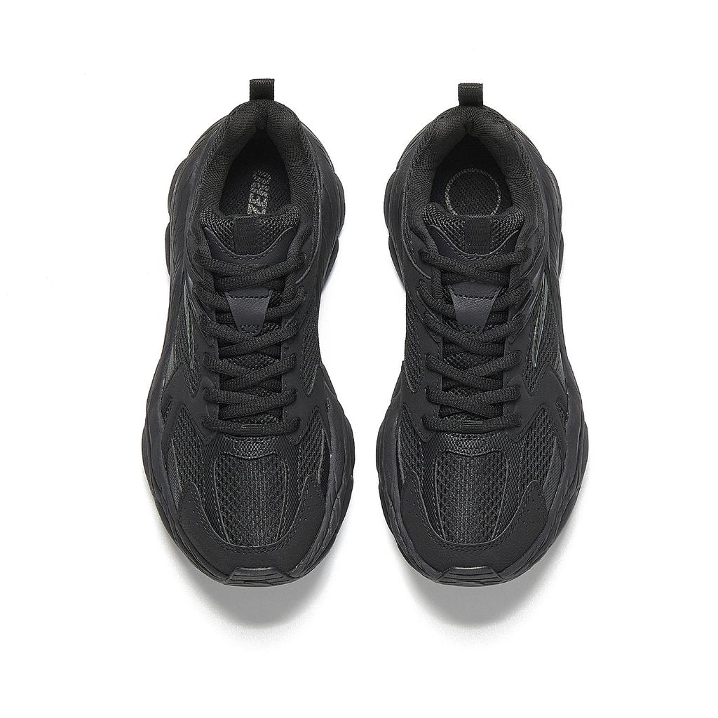 Anta Little Millennium Fabric Synthetic Leather Retro Running Trend Low-Top Lifestyle Casual Shoes Kids sneakers Basic-Black 122618818-4