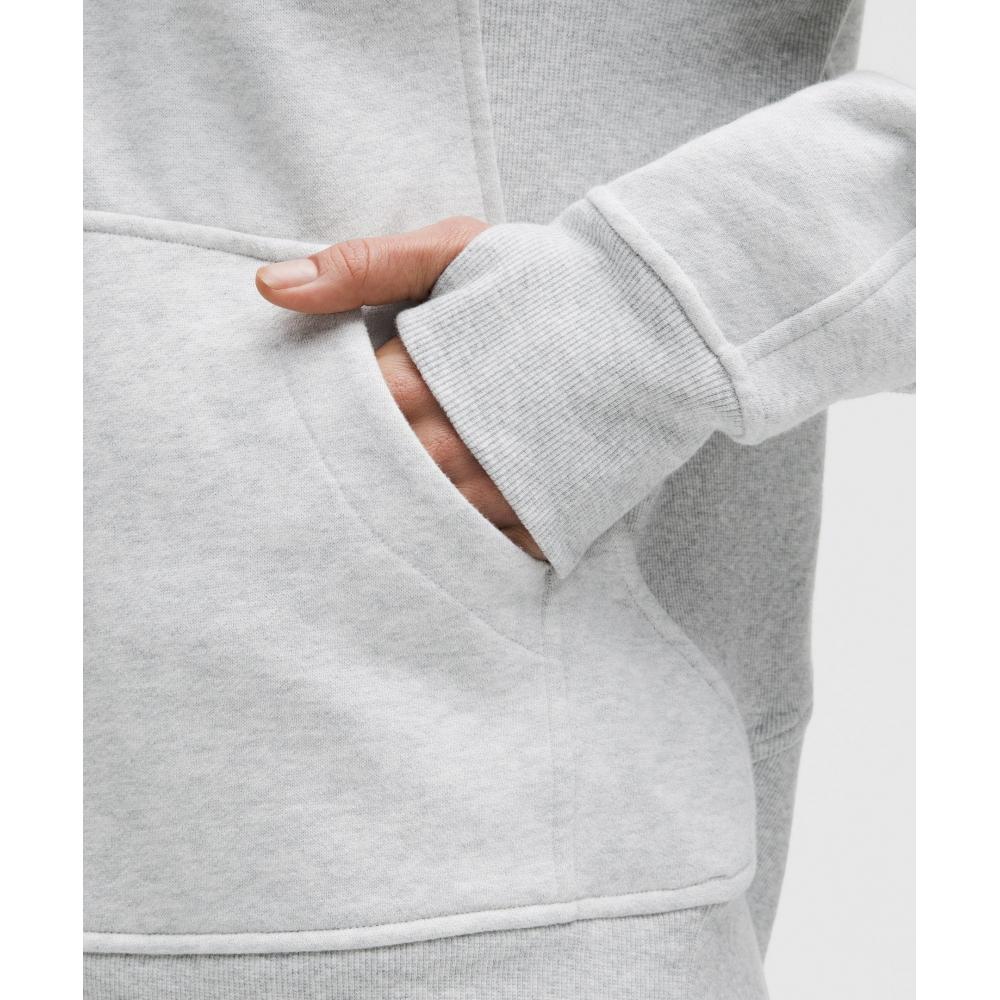 Lululemon Scuba Oversized Half Zip Hoodie  Long Heathered Core Ultra Light Grey