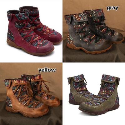 2023 Ethnic Style Fashion Boots Women's New Women's Shoes Winter Women's Boots Bohemian Women's Shoes Plus Size 43