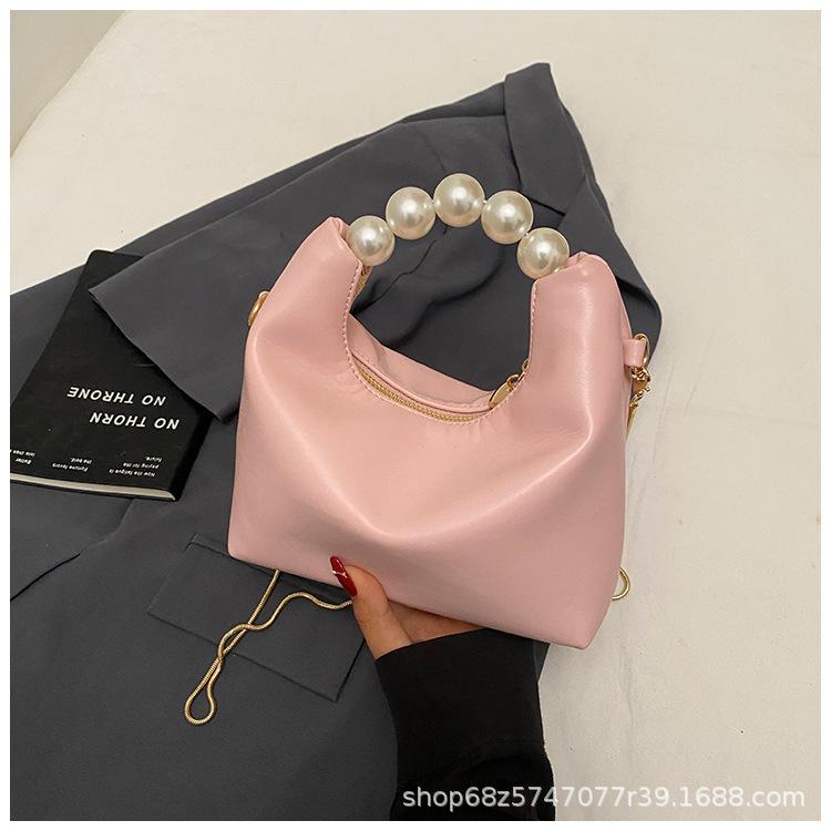 Fashion Niche Design Pearl Handbag Bag Women's New High-end Chain Messenger Bag Small Fresh Dumpling Bag