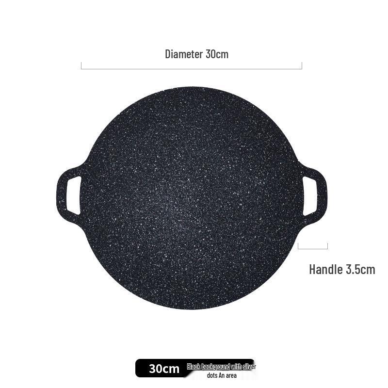 Non-stick Japanese Maifan Stone BBQ Pan for Induction & Outdoor Teppanyaki