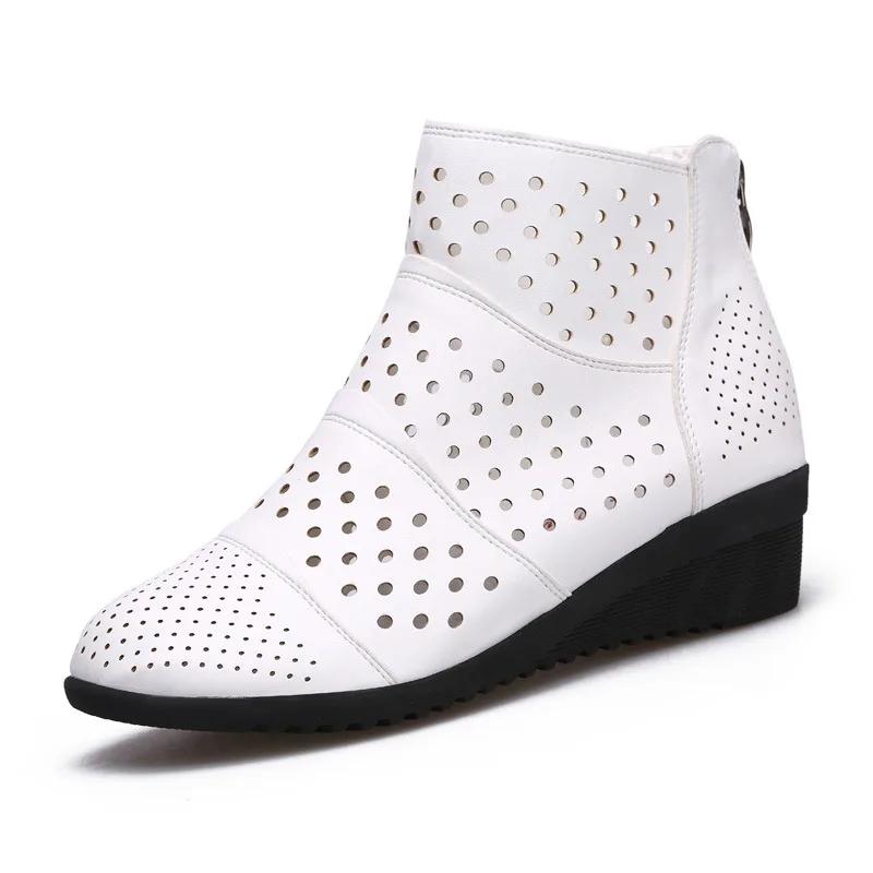  New Summer Woman Sandals Mesh Mid-heel Boots High Heels Wild Net Tide Street Shooting Breathable Women Sandal Dance Shoes