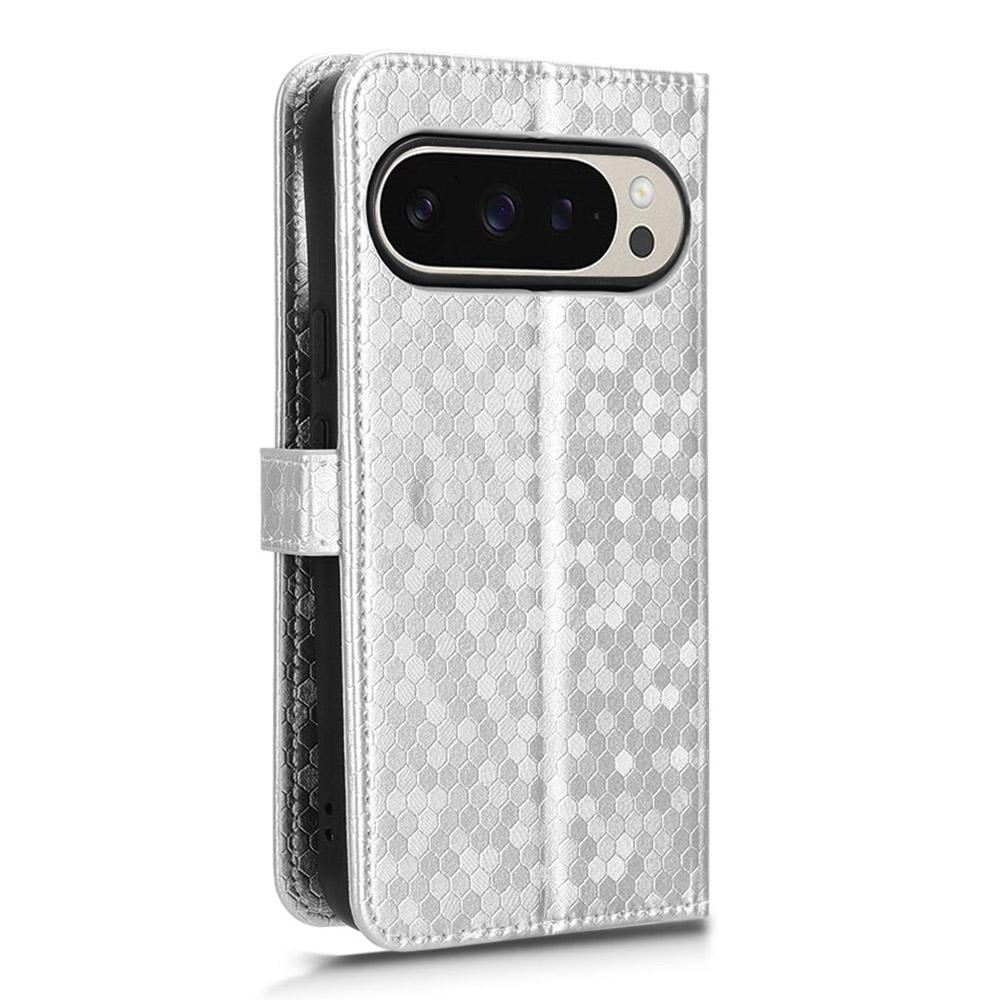 For Google Pixel 10 Pro/Pixel 10 Wallet Case Dot Pattern Imprint PU Leather Phone Cover with Wrist Strap