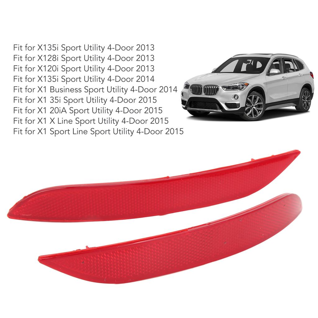 1 Pair Rear Bumper Reflector 63147314884 Smooth Surface Strong Retroreflection Fit for X135i Sport Utility 4‑Door 2013