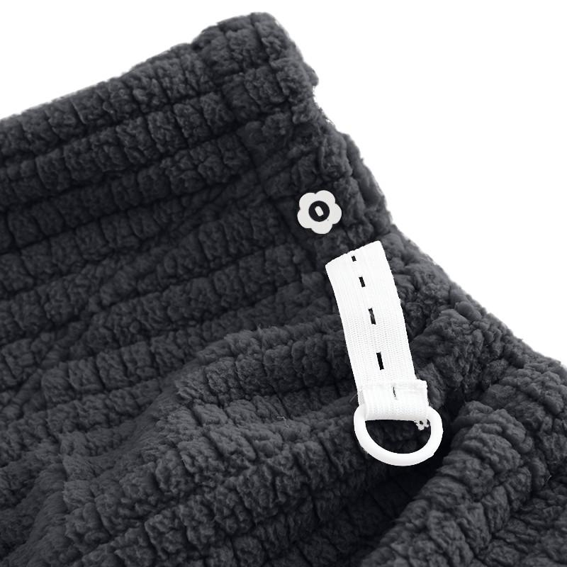 Women's Casual High Waist Adjustable Warm Flannel Home Pants