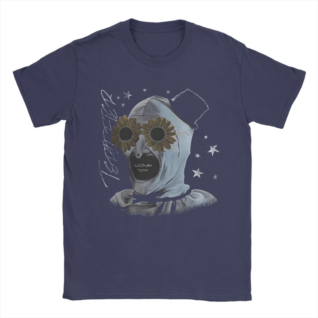 Terrifier Gruselfilm T-Shirt für Herren Baumwolle Neuheit T-Shirts Rundhals T-Shirts Kurzarm Tops Übergröße