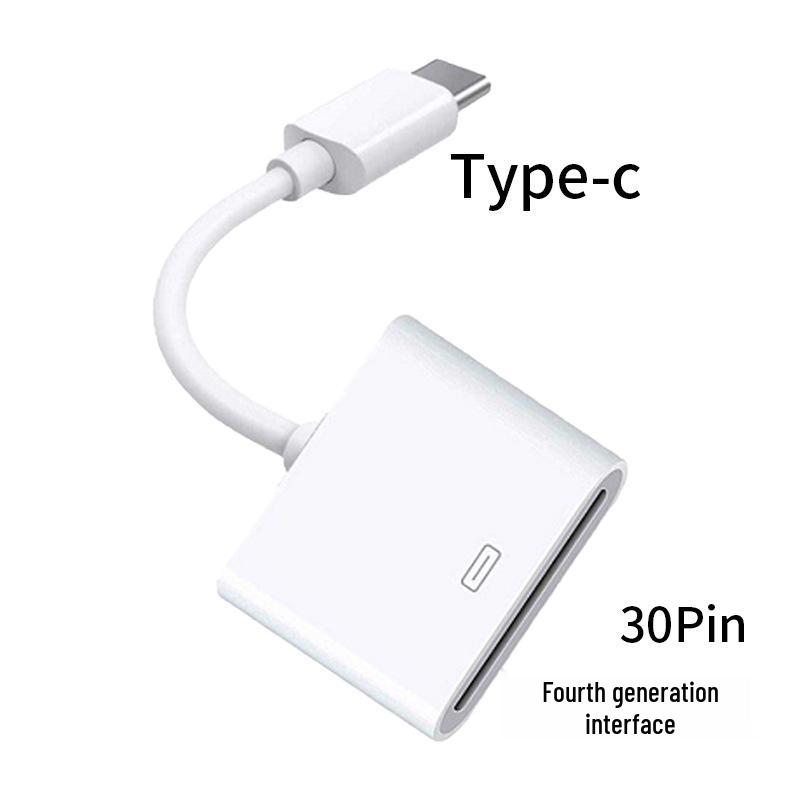 Apple 4 to Type-C Adapter Cable, 30-pin to Type-C Adapter Head, Apple Charging Cable