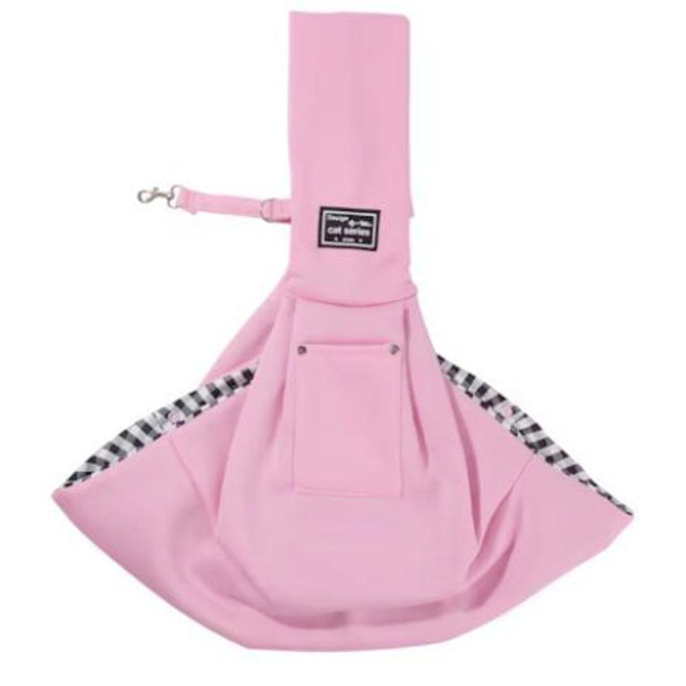 

Сумка-кроссбоди для питомца большой вместимости, полиэстеровая сумка через плечо для щенка, ношение без рук розовый