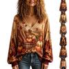 Women's V-Neck Top for Halloween and Fall