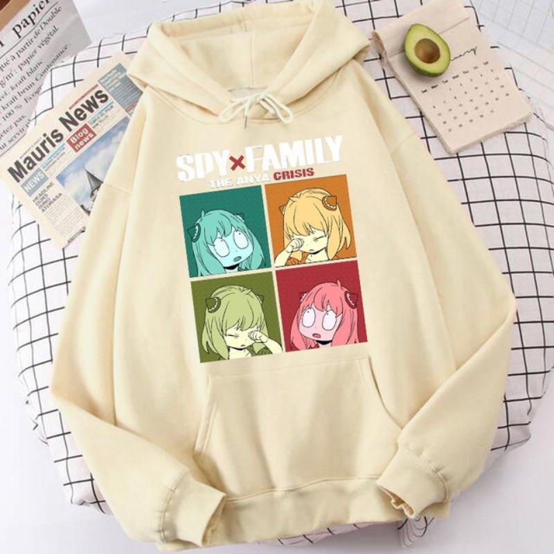 Nowy sweter z nadrukiem kreskówkowej dziewczyny anime dla kobiet, wersja koreańska, styl college'owy, bluza z kapturem