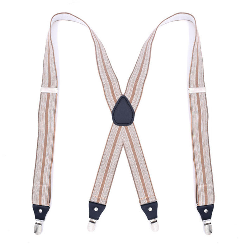 4 Clips 2.5CM Wide Men Suspenders Women Elastic Adjustable Adult Braces Suspender Kids Children Boys Girls Wedding Accessories