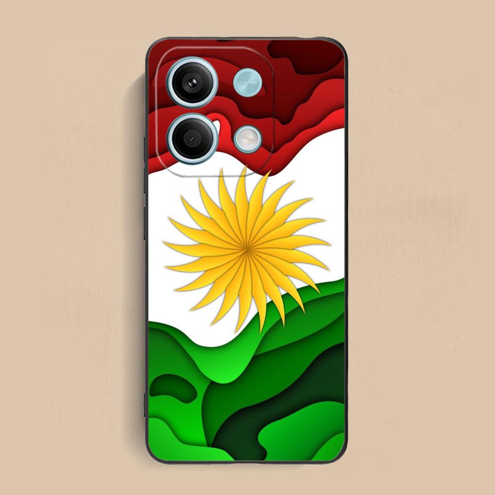 Kurdistan Flag Mobile Cell Phone Case for Xiaomi Redmi Note 14 13 12 11 S Pro Plus 4G 5G Colorful Printing Cover Cover Pretty