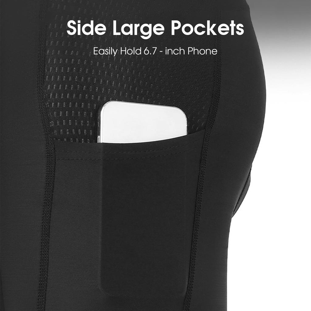 Men's Summer Outdoor Cycling Shorts High Elastic Sponge Pad Shock Absorption Breathable Sweat Absorption Riding Shorts Black Asian Size M (EU Size S)