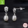 Natural Freshwater Pearl Mozzarella Stud Earrings, Women'S Exquisite Luxury S925 Silver Mozzarella Diamond Earrings.