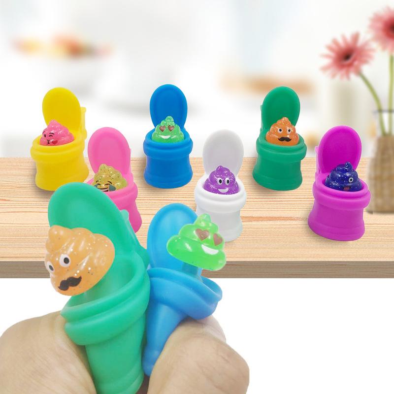 Mini Toalett Squeeze Cup Squishy Leksaker Pop Up Roliga Fidget Leksaker Stresslindring Avslappning Sensoriska Leksaker för Barn Festfavoriter