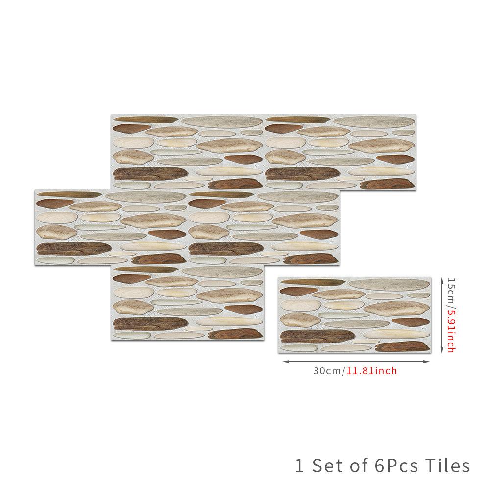 Simulated Cobblestone Retro Matte Wall Sticker Wall Decoration Refurbished Wallpaper Self-Adhesive Kitchen Oil-Proof Sticker