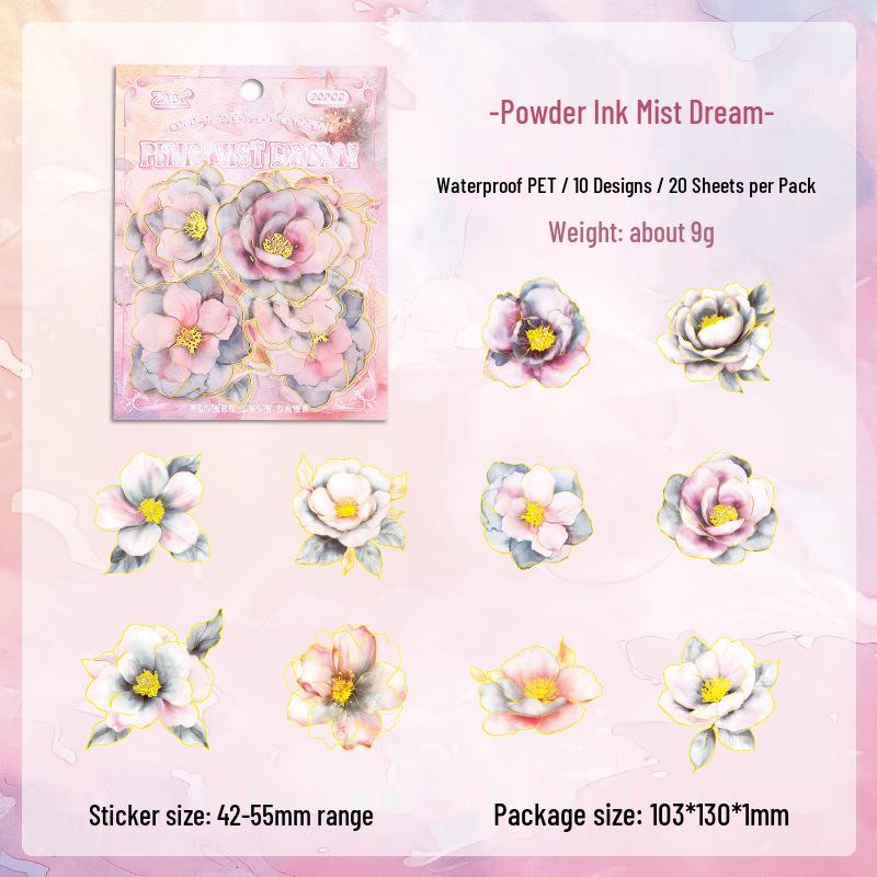 Exclusive Gilded Flower Creative Stickers for Journals and DIY Projects